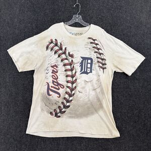 Detroit Tigers Shirt Mens XL All Over Graphic Print MLB Baseball Liquid Blue